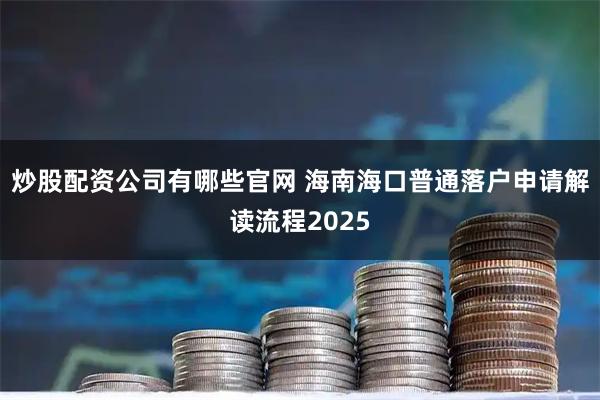 炒股配资公司有哪些官网 海南海口普通落户申请解读流程2025