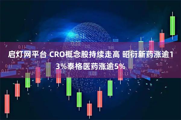 启灯网平台 CRO概念股持续走高 昭衍新药涨逾13%泰格医药涨逾5%